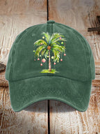 Women's Casual Christmas Palm Tree Print Baseball Cap