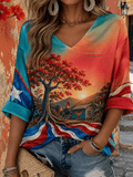 Women's Puerto Rican Art Print Top