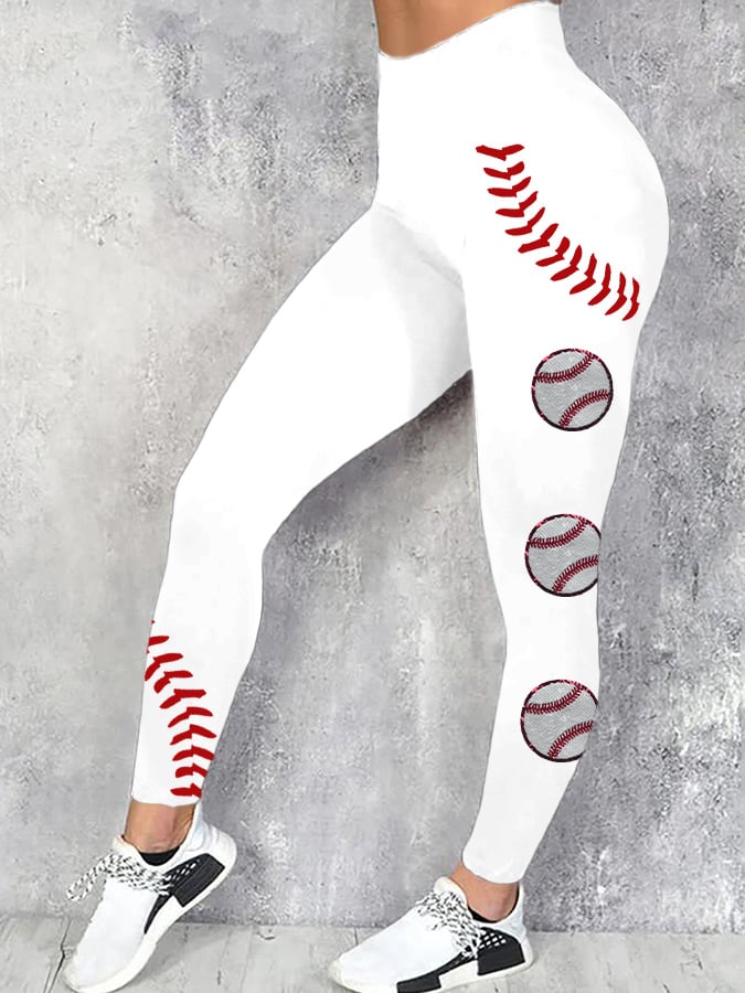 Women's Baseball Game Day Print Leggings