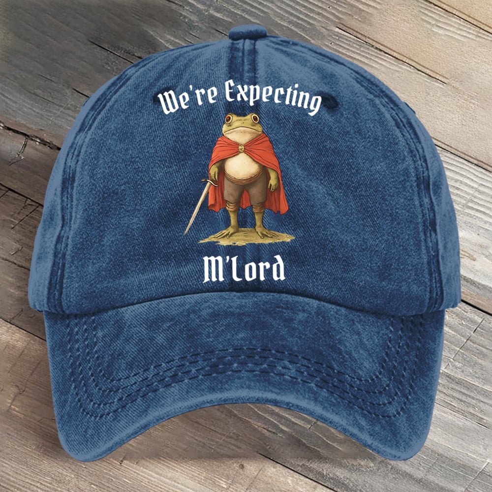 Frog Mom Dad Pregnancy Funny Couple Art Printed Cap