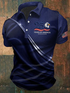 Men's Casual Printed Polo Shirt
