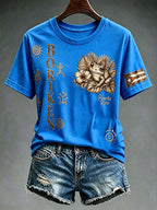 Women's Puerto Rico Printed round neck short sleeve T-shirt