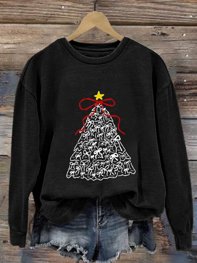 Women'S Fdt Christmas Tree Print Sweatshirt