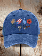Puerto Rico Singer Benito Bowl Print Baseball Cap