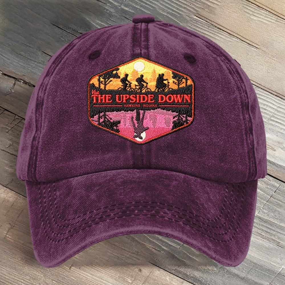 Hawkins Indiana National Park Upside Down Art Printed Cap