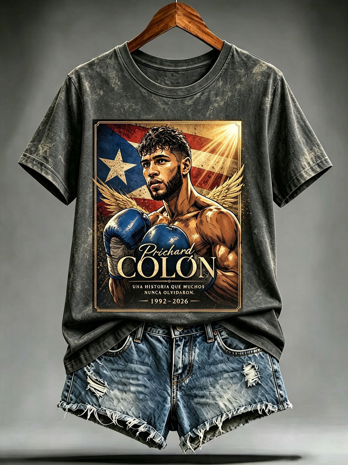 Unisex Boxing Champion Art Printed T-shirt