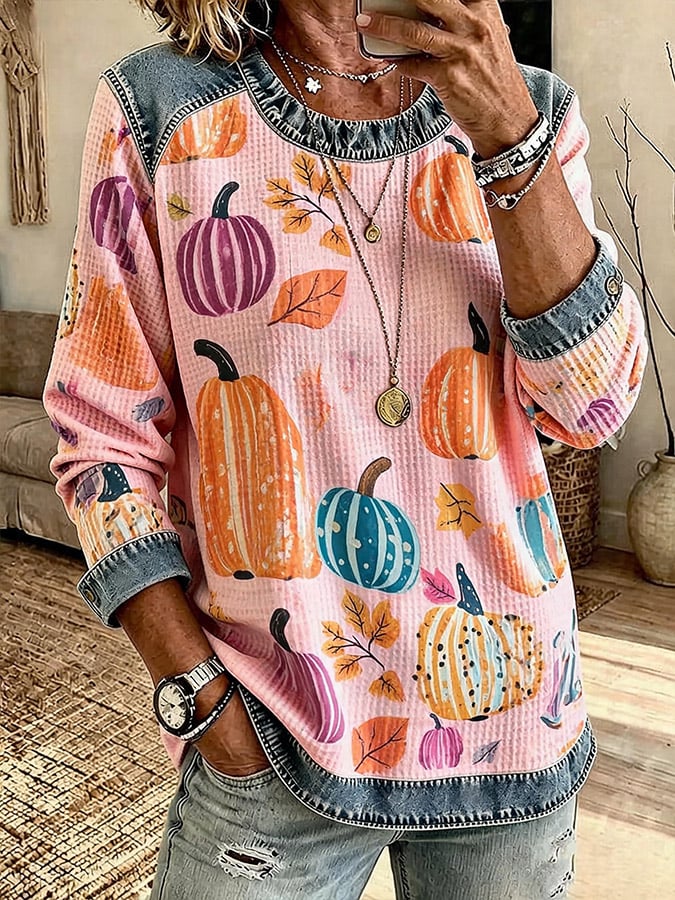 Women's Casual  Print Pullover Sweatshirt