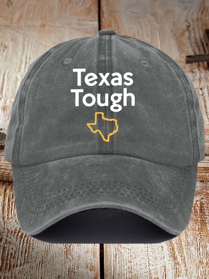 Retro Texas Tough Print Baseball Cap