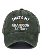 That's My Grandson Out There football Print Baseball Cap