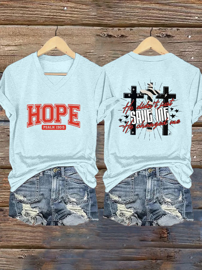 Women's Faith CROSS Print Short Sleeve T-Shirt
