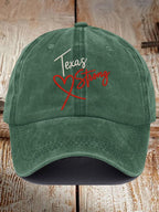 Retro Texas Strong Print Baseball Cap