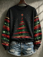 Women's Casual Printed Long-Sleeve Sweatshirt