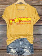 Women's Hot Top Legendary Wrestler Print V-Neck T-Shirt