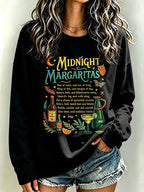 Women's Always Throw Spilled Salt Over Your Left Shoulder Print Casual Sweatshirt