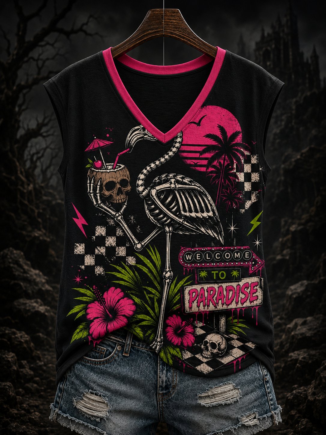 Women's Quirky Summer Aesthetic Printed Top