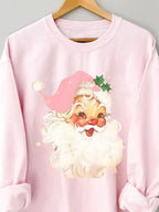 Christmas Santa Claus Print Sweatshirt