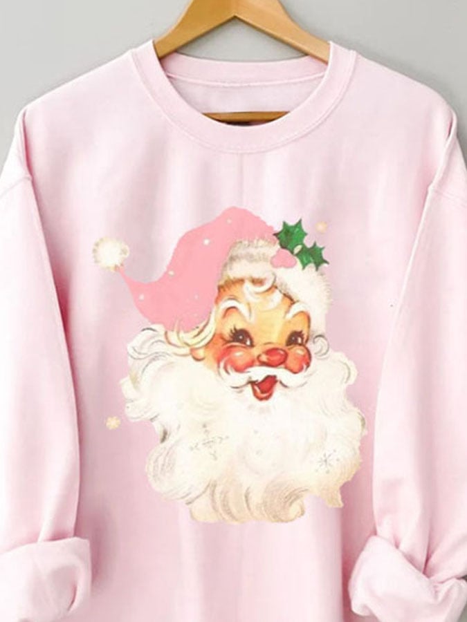 Christmas Santa Claus Print Sweatshirt