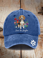 Unisex Save The Beagles Printed Hat