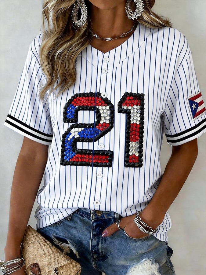 Women's Puerto Rico Baseball Jersey