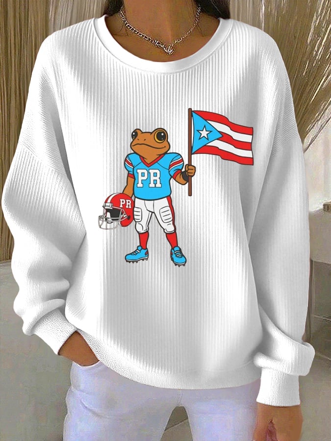 Women's Fashion Printed Casual Sweatshirt