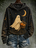 Women's Autumn Halloween Ghost Hoodie