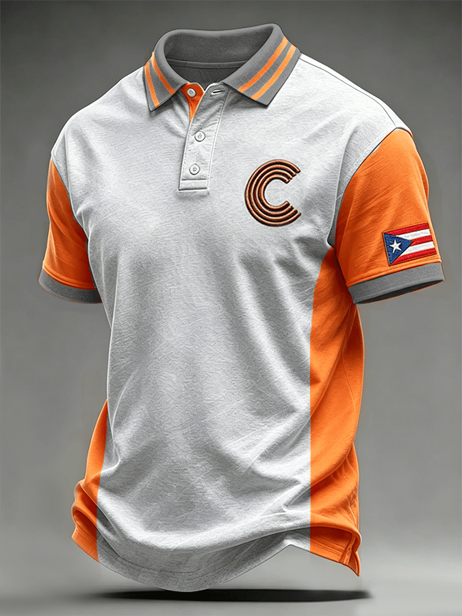 Men's Puerto Rican Basketball Fan Short-Sleeve Polo Shirt