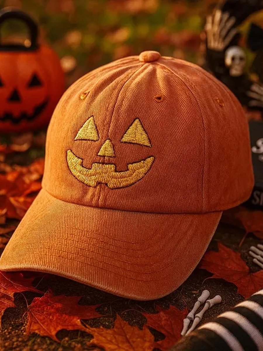 Unisex Autumn Pumpkin Print Baseball Cap