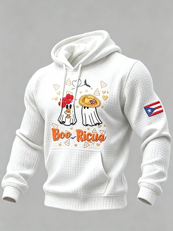 Men'S Puerto Rico Halloween casual print hoodie