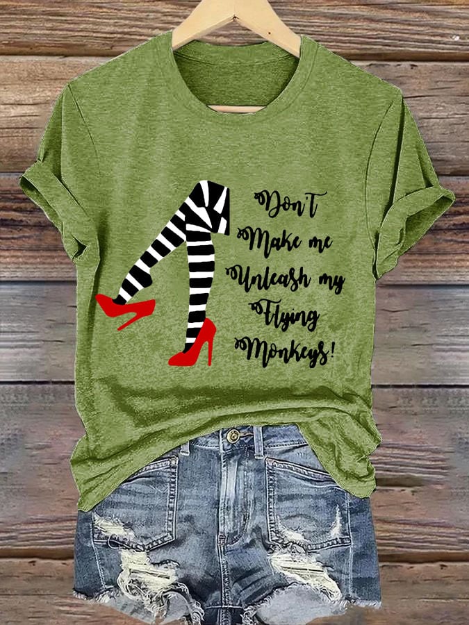 Women's Halloween Printed Casual T-Shirt
