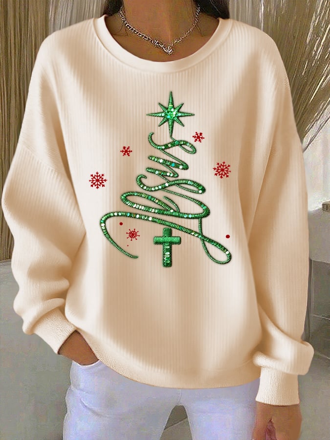 Women's Casual Faith Christmas Sweatshirt
