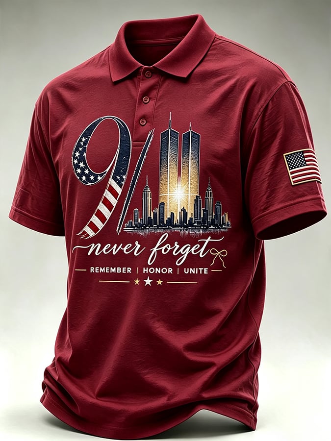 Men's 9.11 Never Forget Print Casual Top