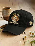 Unisex Save The Beagles Printed Hat