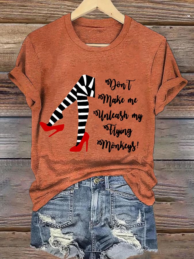Women's Halloween Printed Casual T-Shirt