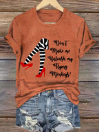 Women's Halloween Printed Casual T-Shirt
