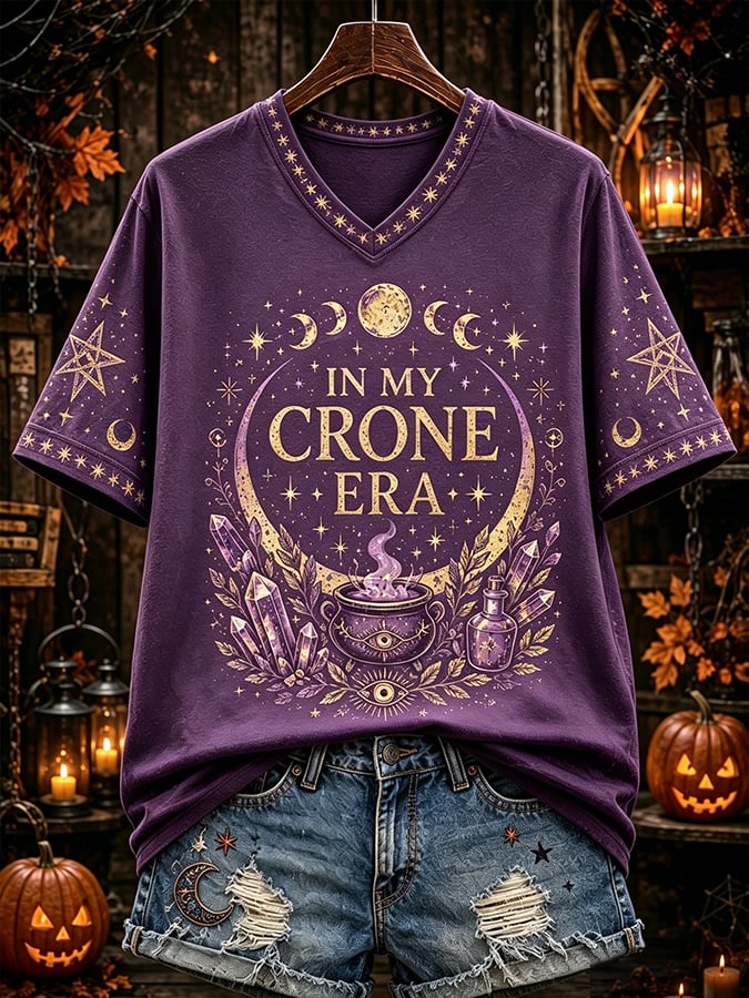 Women's Halloween Print T-shirt