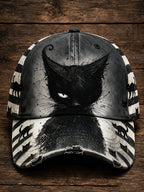 Fun Halloween Black Cat Print Casual Baseball Cap