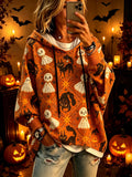 Women's Halloween Print Casual Hoodie