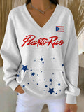 Puerto Rico Colorful Leisure Printed Sweatshirt