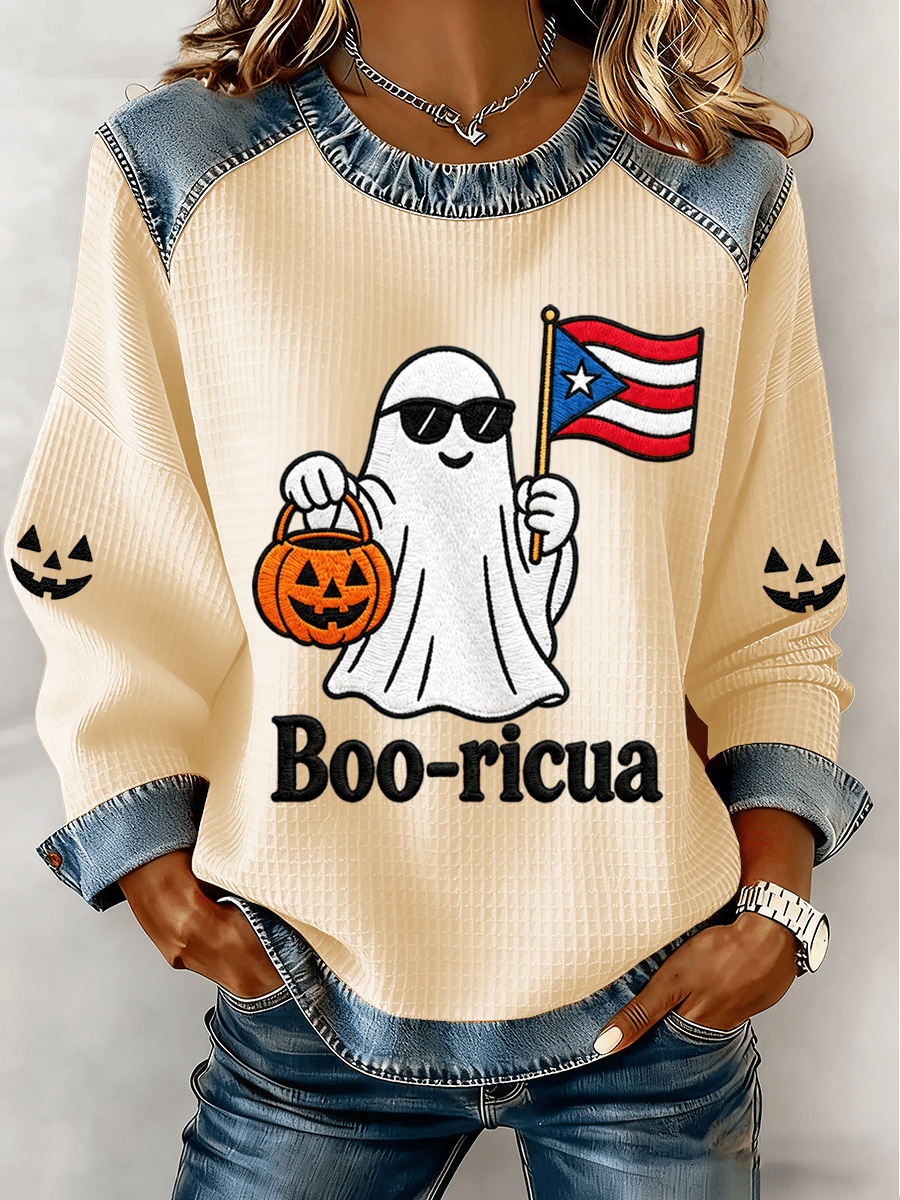 Women's Halloween In Puerto Rico Print Top