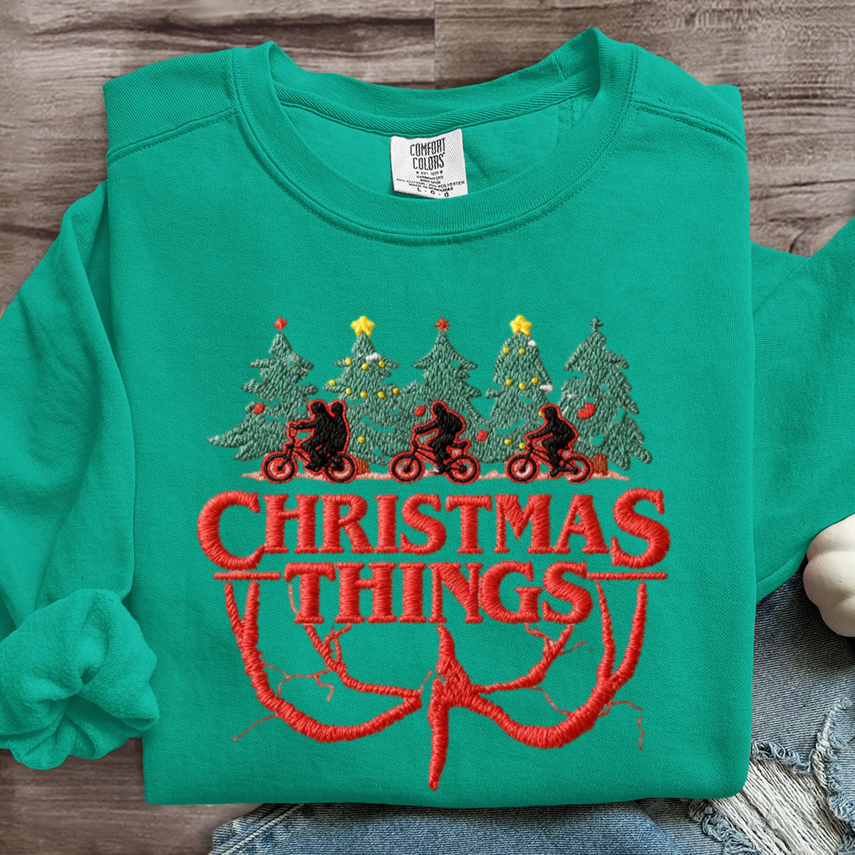 Christmas Things Upside Down Art Print Sweatshirt