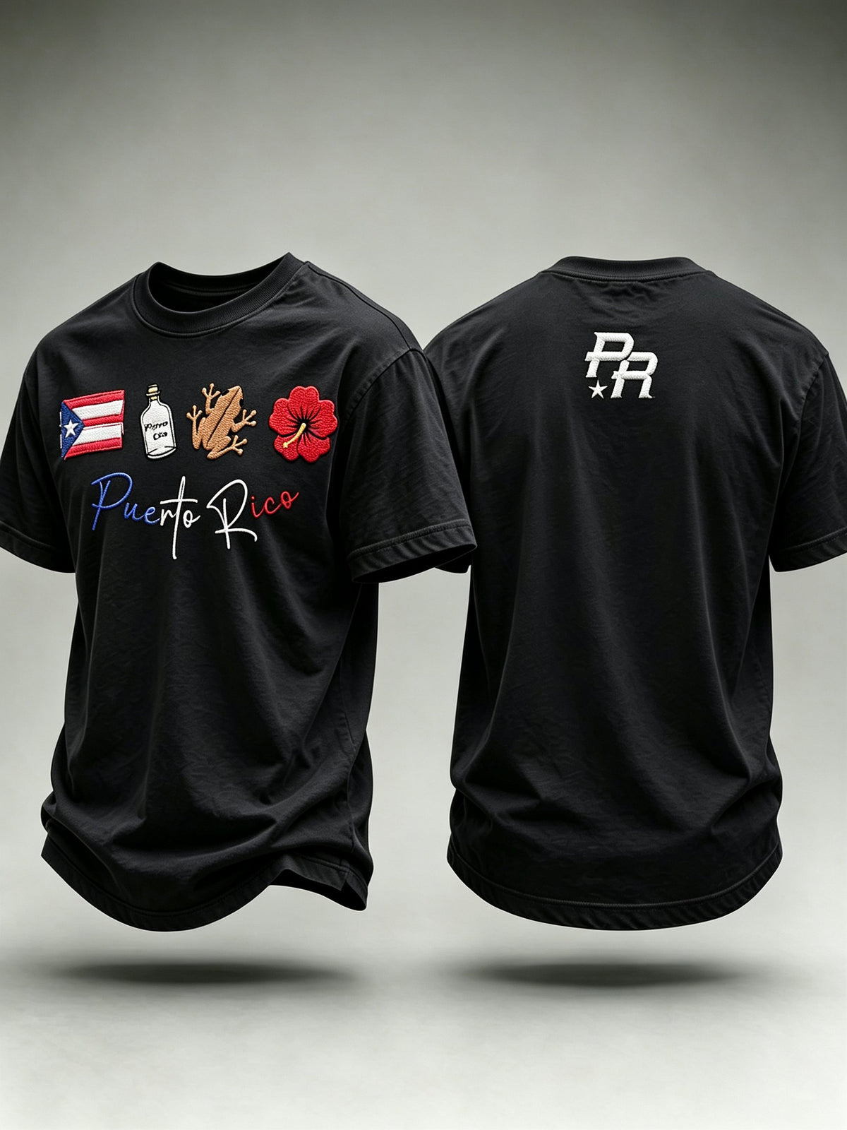 Men's Puerto Rico Print Casual T-shirt