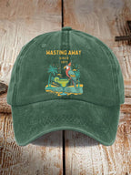 Retro Parrot Margarita Wasting Away Since 1977 Print Baseball Cap