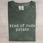 Kind Of Rude Potato Funny Thanksgiving Couples Art Print T-Shirt