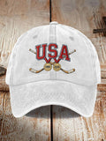 Unisex Hockey Print Baseball Cap