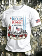 Men's 9.11 Never Forget Print Casual T-shirt
