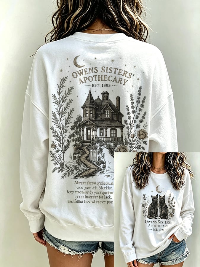 Women's Always Throw Spilled Salt Over Your Left Shoulder Print Casual Sweatshirt
