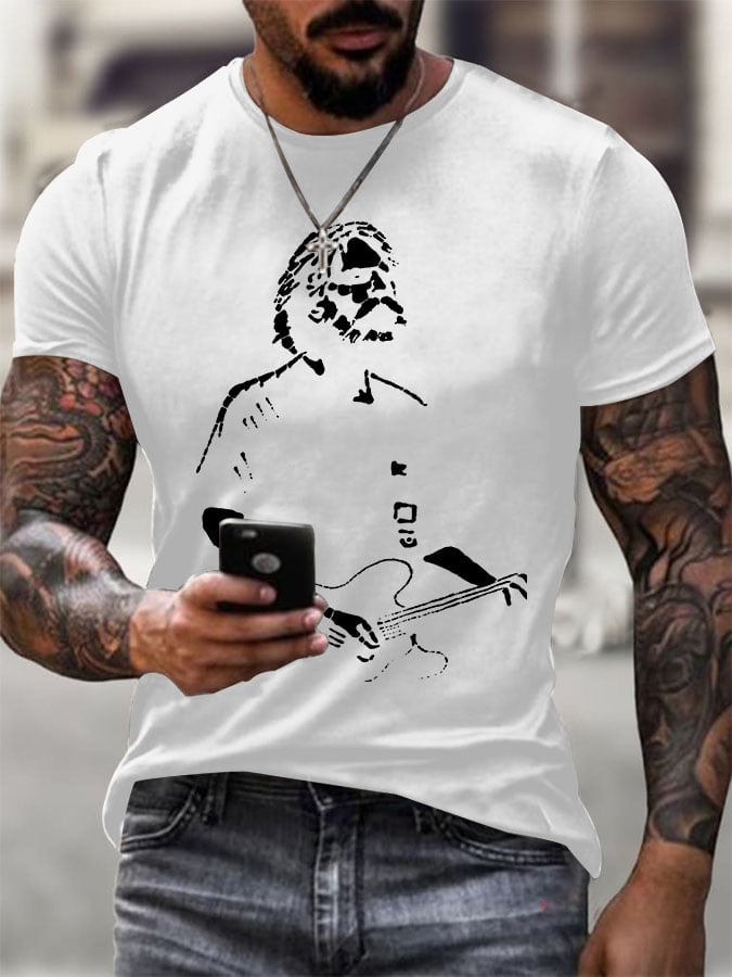 Men's Print Casual Printed T-shirt