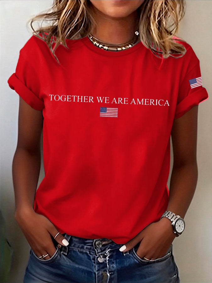 Women's TOGETHER WE ARE AMERICA Print T-Shirt