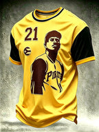 Men's Puerto Rico Baseball Print Short-Sleeve T-Shirt