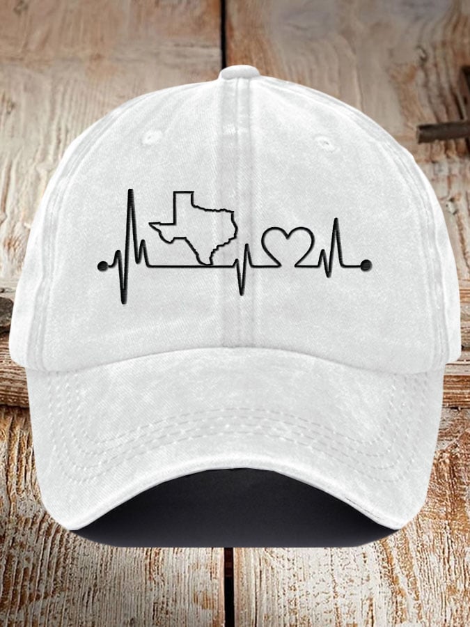 Unisex Texas Love Print Baseball Cap